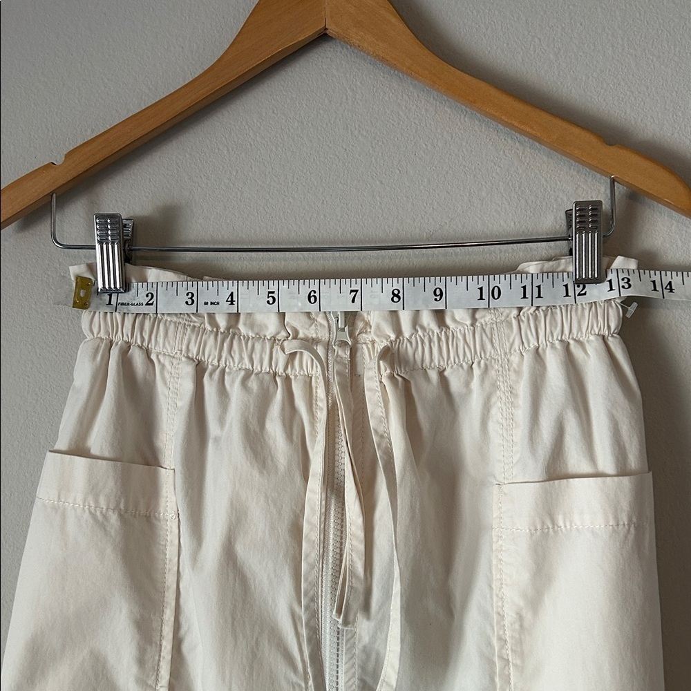 Free People Ivory Shell Cargo Utility Skirt Size XS TP zip front - Picture 6 of 12